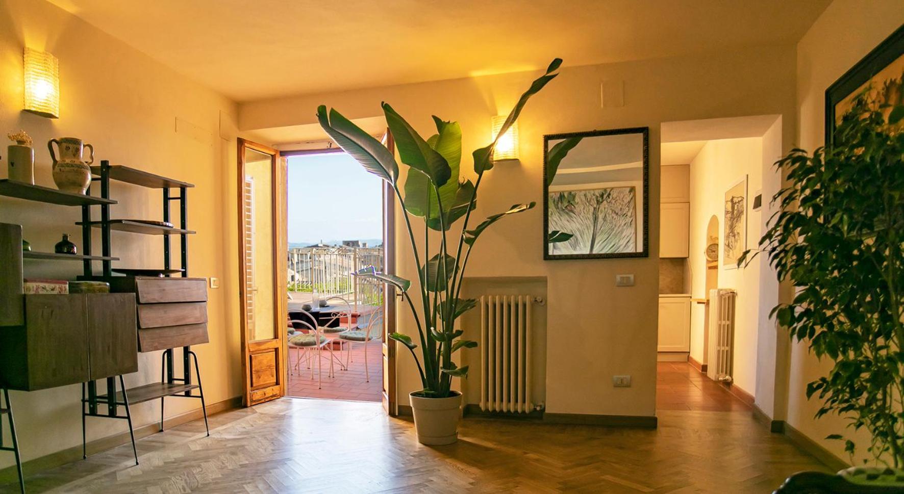 Appartamento Le Palme Con Terrazze In Centro سان جيمينيانو المظهر الخارجي الصورة